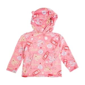 NEW Girl's Gamer Ultra Soft Fleece Packable Throw Hoodie Glow in the Dark Pink